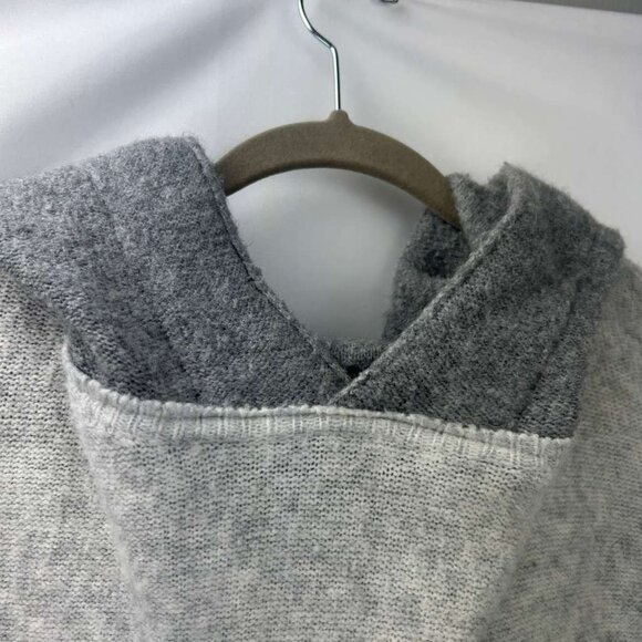 Free People Women's Medium Wool Blend Significant Other Hooded Sweater Gray/Tan - Picture 16 of 16